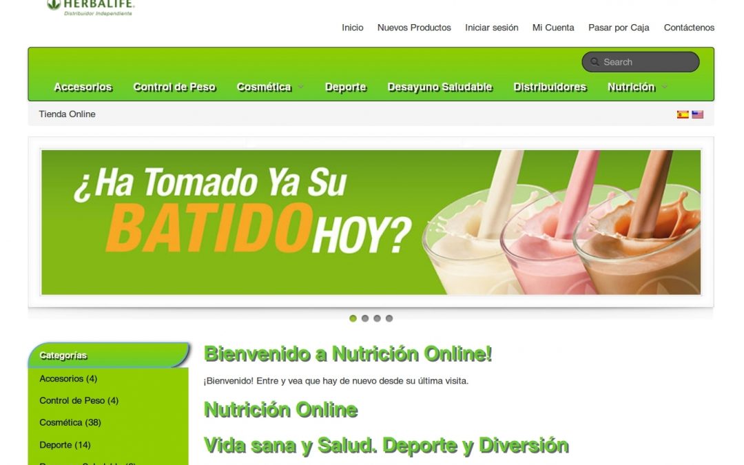 Nutricion-online.com web con Tomatocart