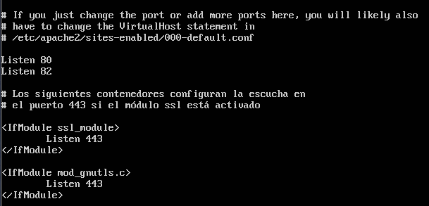 Archivo ports.conf